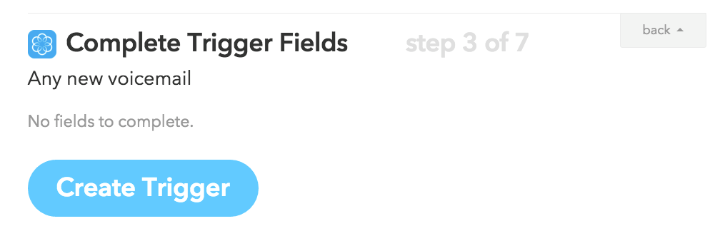 create trigger IFTTT