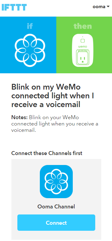 WeMo connect IFTTT
