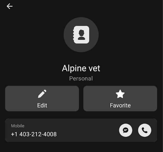 contact card