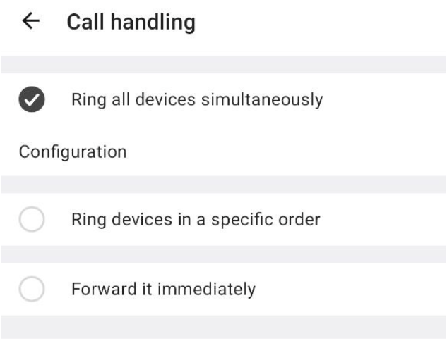call handling